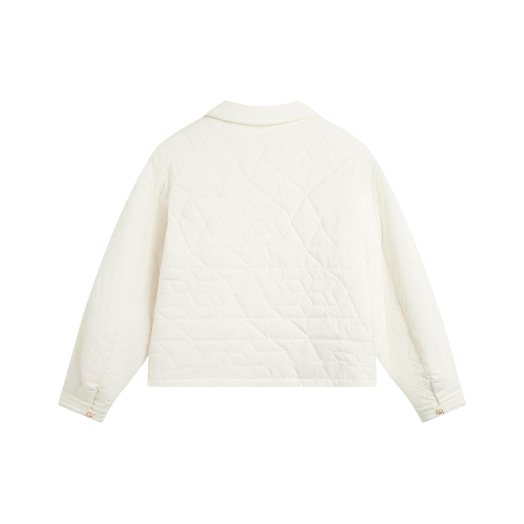 Li Ning Sports Lifestyle Series Pattern Embroidered Brand Logo Cotton Jacket Women Jacket AJMV206-5
