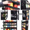 AT19-Yarn Storage Organizer, Hanging 5-Tier Crochet Bag With Clear Deep Pockets, Over The Door Design