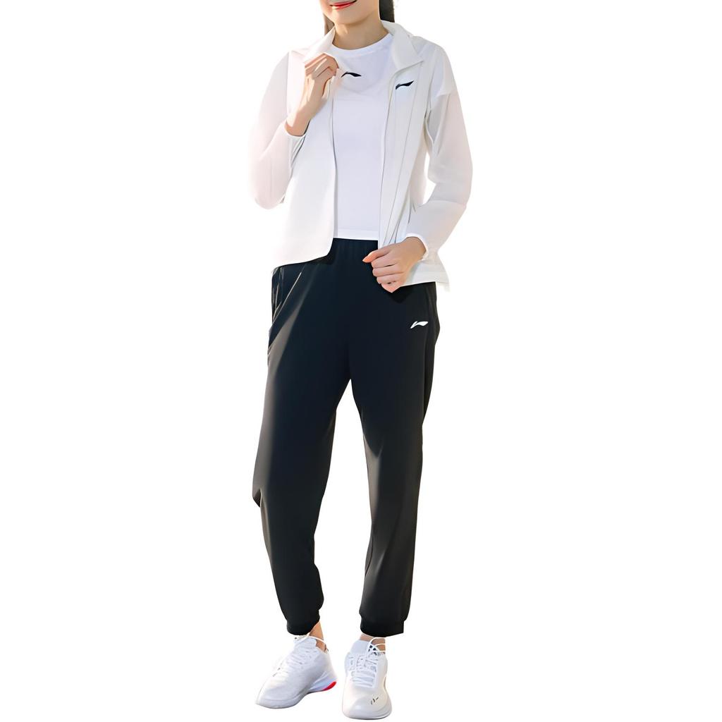Li-Ning Casual Comfortable Lightweight Breathable Knitted Sports Pants Women bottoms Black YYKU126-1