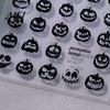 Nail Decor Sticker Halloween 3D Embossed Stickers, Skeleton Hand Pumpkin Spider Bat Art Decals, Gothic Manicure Decoration Decals for Holiday