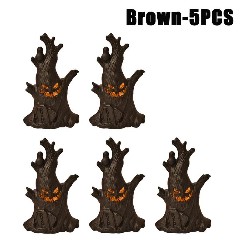 1–10PCS Halloween Pumpkin LED Ghost Candle Lights Spooky Night Decor for Party Room Setup Photography Props Holiday Ornaments