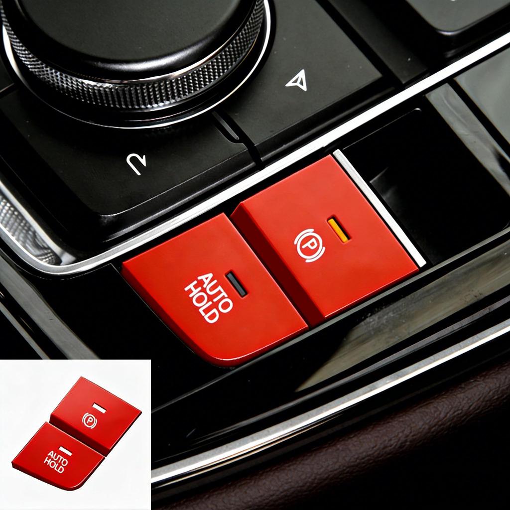 Compatibility: Mazda exclusive aluminum alloy electronic handbrake button cover trim,