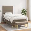 Box Spring Bed with Mattress Taupe 100x200 cm Fabric