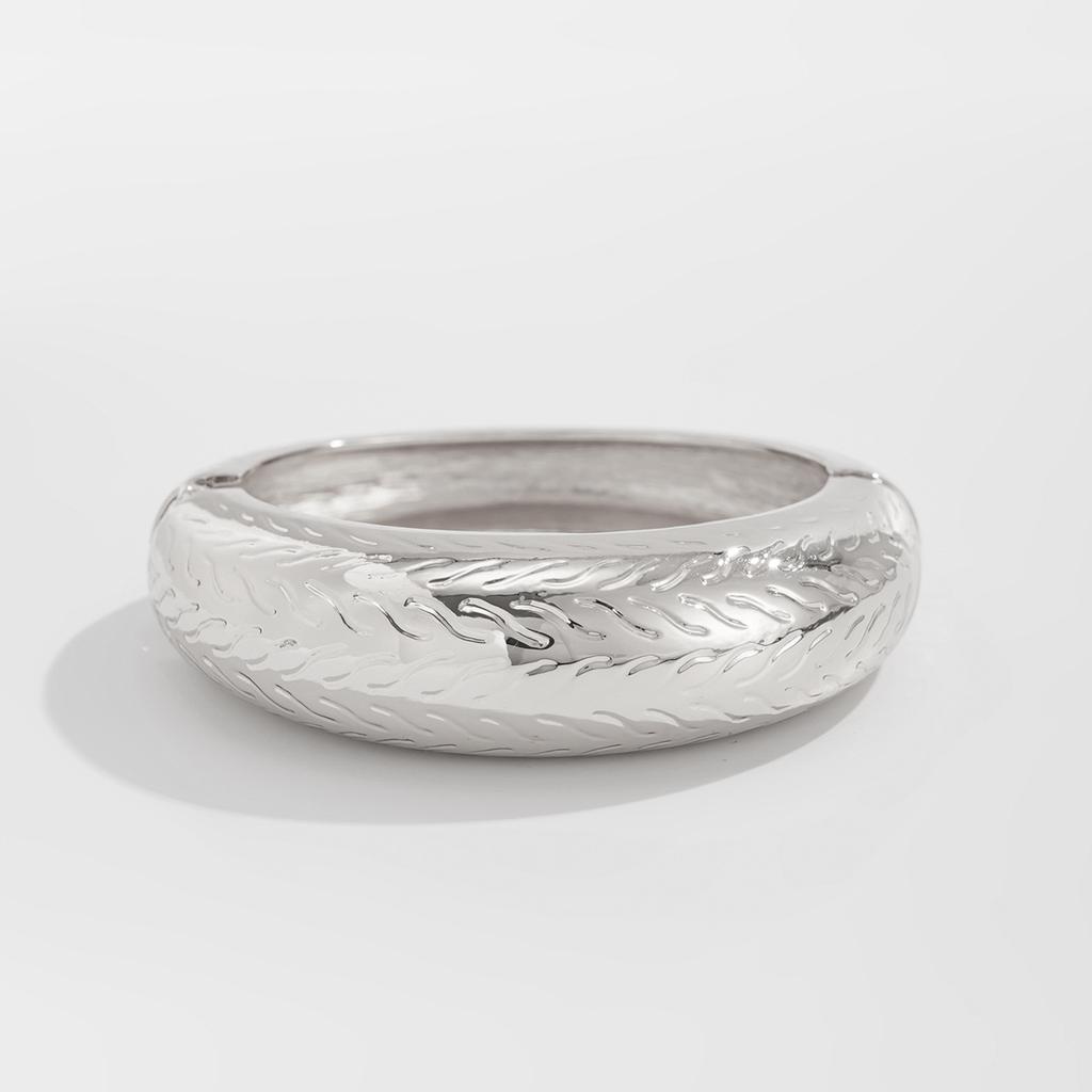 Wind Irregular Metal Smooth Bracelet Bracelet Design Water-Sensitive Corrugated Spring Bracelet