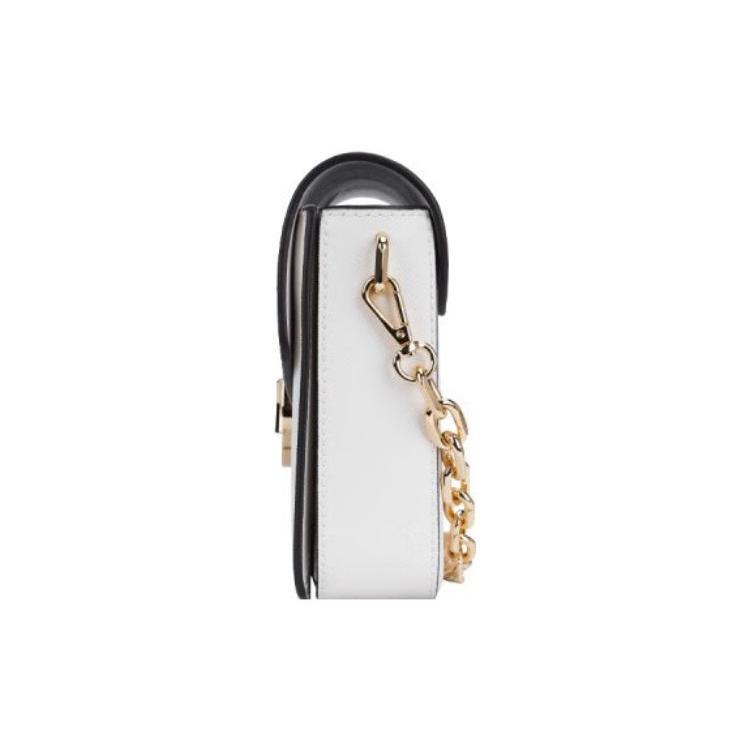 New MICHAEL KORS Carmen Cow Leather Envelope Bag, Crossbody Bag, Shoulder Bag Women's White 35S2GNML2L-WHITE