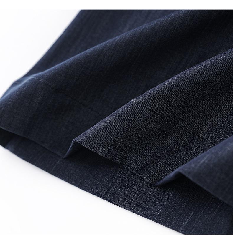 Light Oxygen Minimalist Denim Half-Zip Dress Short Loose A-Line Skirt for Women