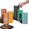 Feile Bird National Style Watercolor Accordion Folded Painting Book - Dunhuang Palace Design, 300g, Includes Line Drawing and Stacking Features.