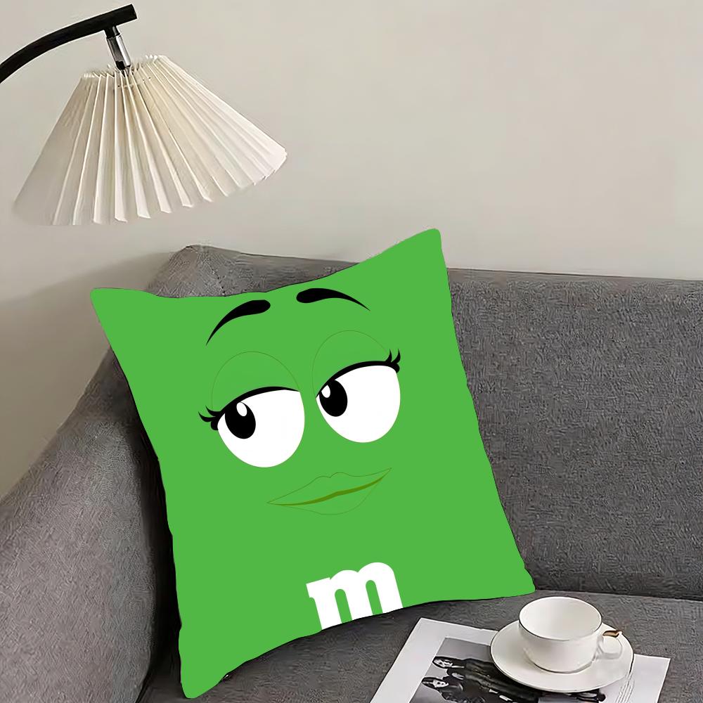 

mMMS Chocolate Cushion Cover Pillowcase Ultra Soft Skin Friendly Fabric Cloud Like Comfort Concealed Zipper 30x30 cm