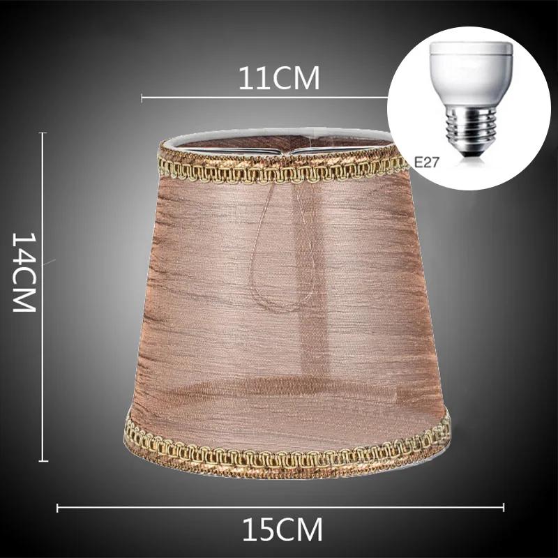 E14/E27 Nordic Style Fabric Transparent Chandelier Lampshades Art Decor Lamp Shades Bedroom Wall Lamp Cover Clip On/ Meson Type