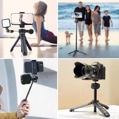 Portable Tripod & Selfie Stick with Cold Shoe for Cameras & Phones