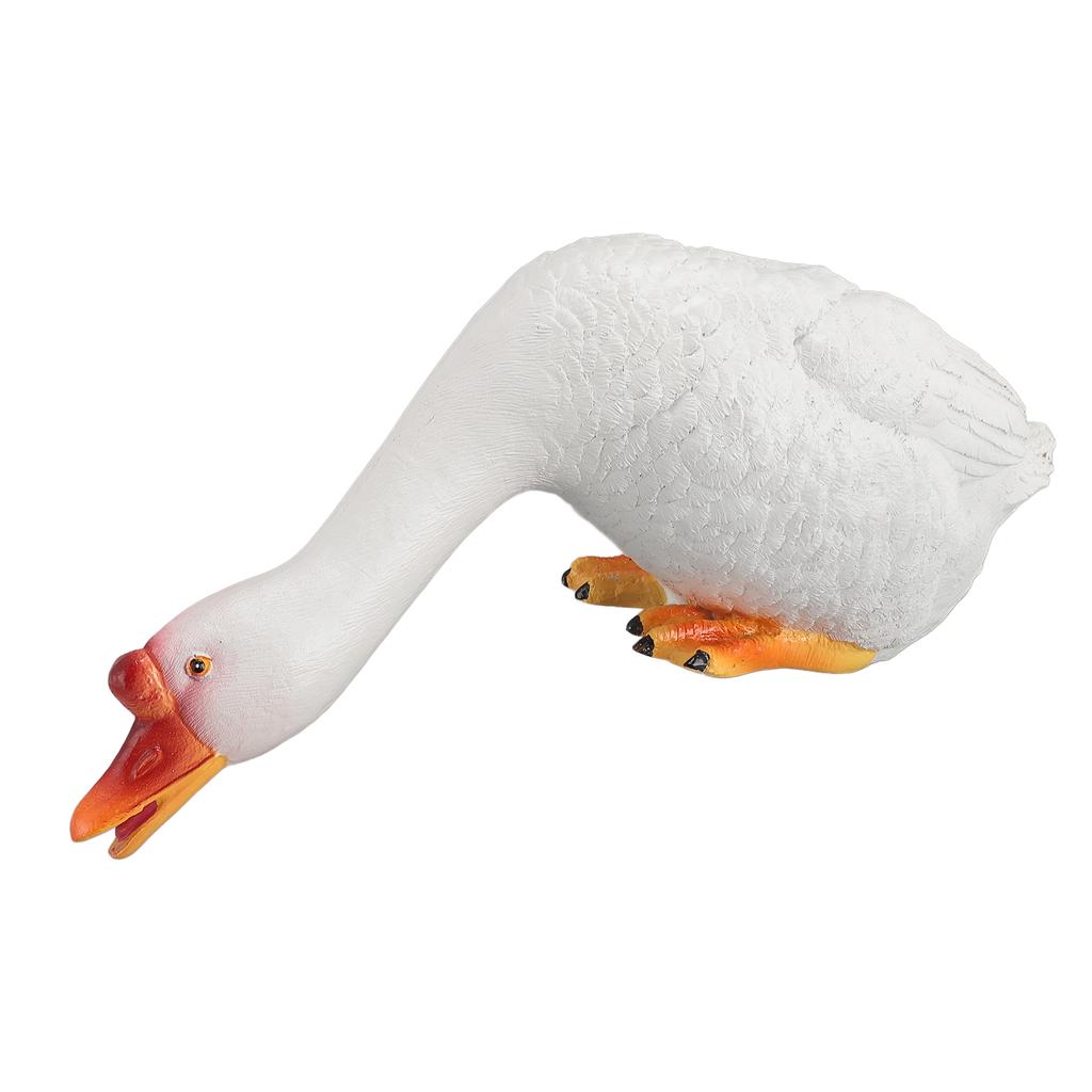 Resin Goose Statue Garden Decor Figurine Ornament for Pool Side Lawn Yard Outdoor Decoration Funny Housewarming Gift