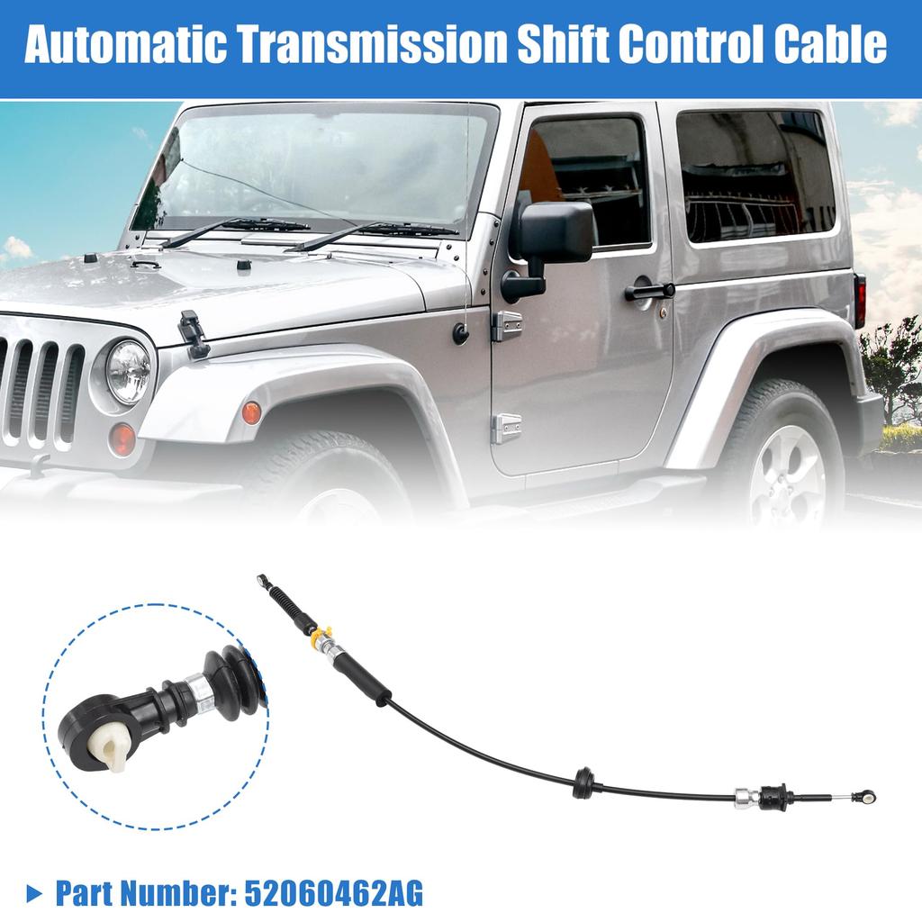 X AUTOHAUX Automatic Transmission Gear Shift Cable for Jeep Wrangler V6 Auto Trans Control Lever Cable Assembly Range Select Lever Kit 3.8L 2007-2011