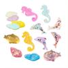 Hot Sale Jelly-Colored Sea Horse Conch Dolphin Whale Design Flatback Resin Cabochon Artificial Ocean Animal Model Souvenir Use