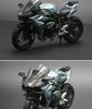 Kawasaki 1:12 Model de motocicleta din aliaj Ducati cu sunet pentru copii