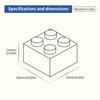 100g 2x2 high brickBuilding Blocks Thick FiguresBricks Dots Educational Creative SizeCompatible With  Plastic Toys forChildren