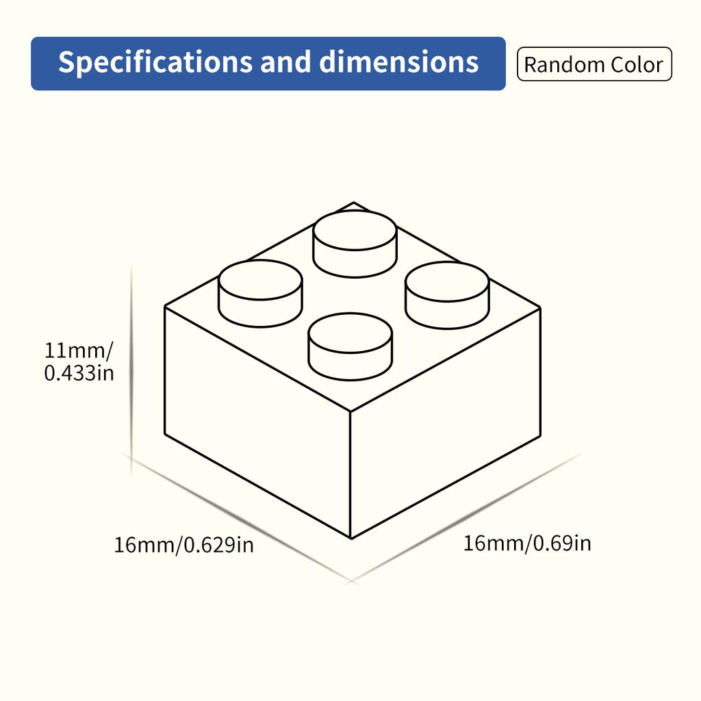 100g 2x2 high brickBuilding Blocks Thick FiguresBricks Dots Educational Creative SizeCompatible With Plastic Toys forChildren