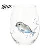 Vetro Dipinto a Mano Artigianale Animale Tema Trasparente Bicchiere Marino Manico Ergonomico Artigianale Cocktail Creativo da Bere per