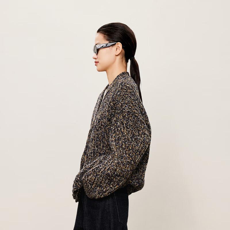 LESS 2024 Fall Lambswool V-Neck Cardigan