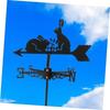 VICASKY Retro Iron Weather Vane with Rabbit, Garden Patio Roof Wind Direction Decor