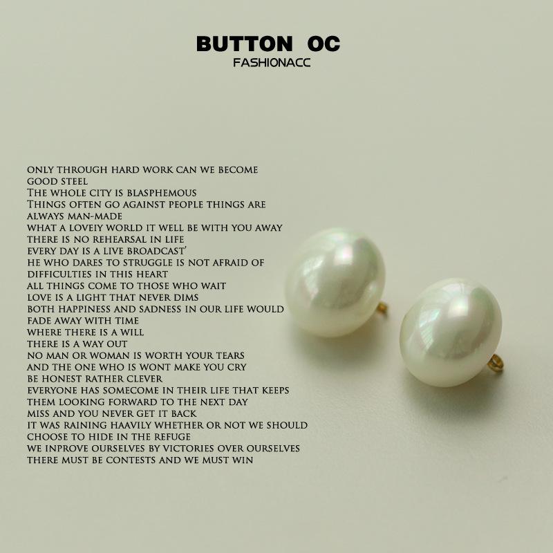 MOSN Women's Oval Pearl Metal Base Buttons for Shirts, Coats, Sweaters, and Collars.