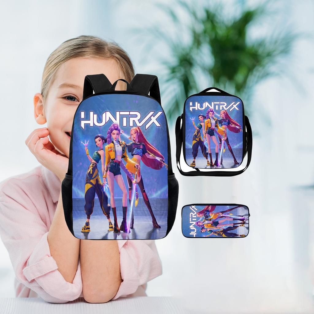 Zaino da Ragazza Zaino per Studente di Scuola Primaria Borsa per Bambini Stampata Borsa a Spalla Astuccio Set da Tre Pezzi