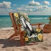 Custom Name Ultra-Soft Beach Towel with Horse Theme,Ideal for Pool - Camping, Diving - Perfect Travel Essential, Vibrant Beach Towel.