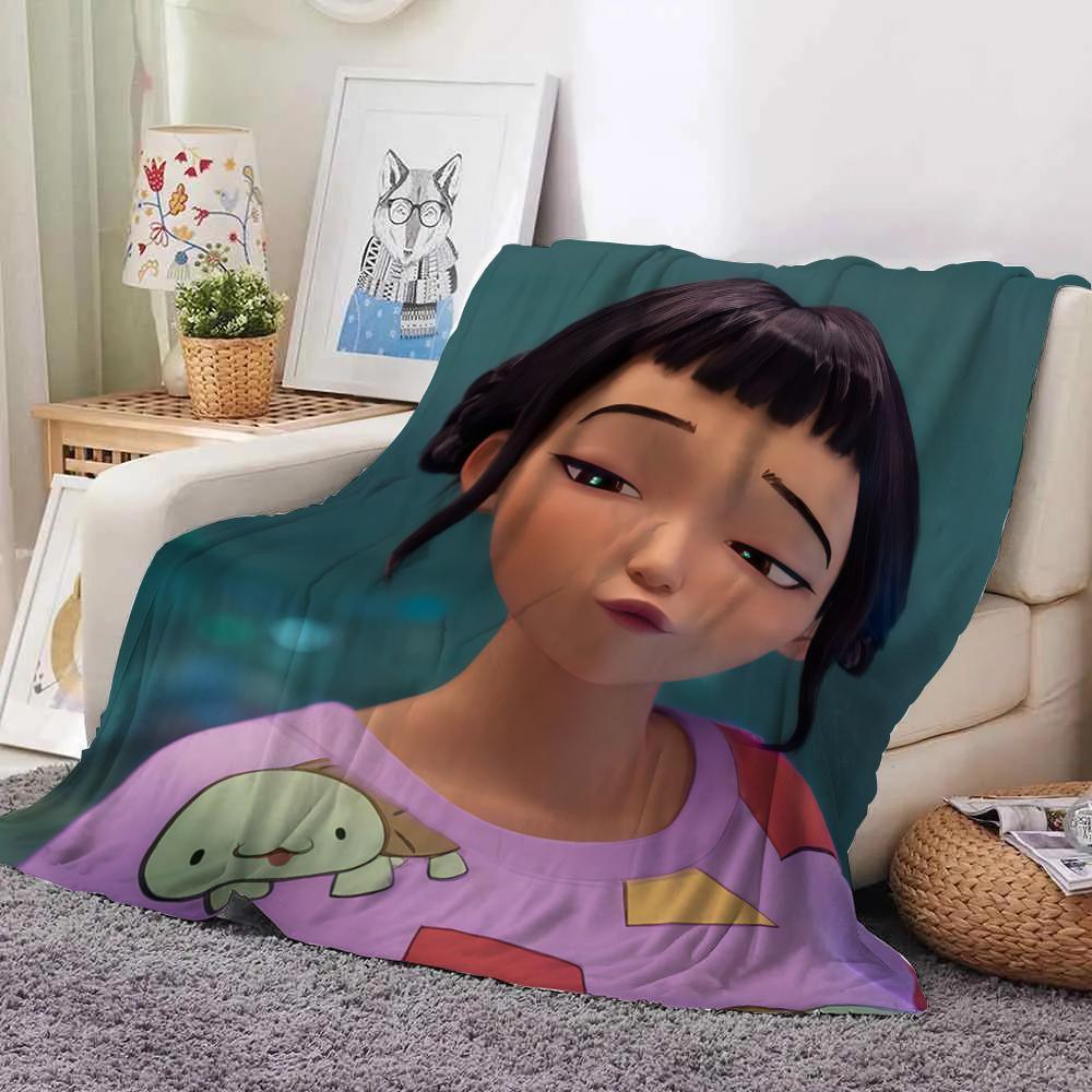 KPop Demon Hunters Anime girl on the blanket: colorful image, dreamy pattern, warm and warm