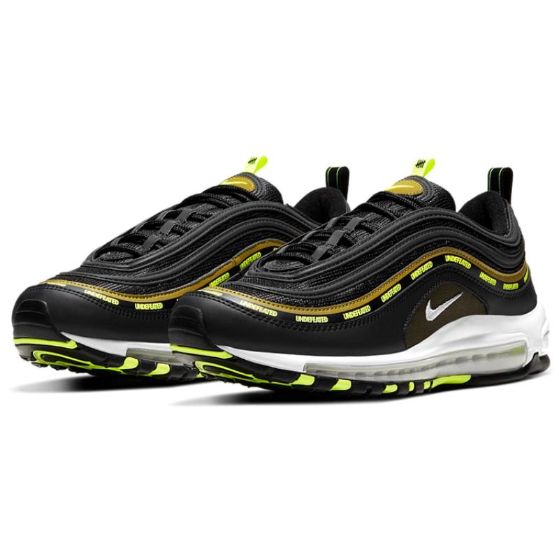 Nike X Undefeated Air Max 97 'Black Volt' Sneakers Casual Shoes DC4830-001