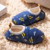 Winter Unisex Baby Indoor Non-Slip Cotton Slippers with Soft Soles and Heel Protection
