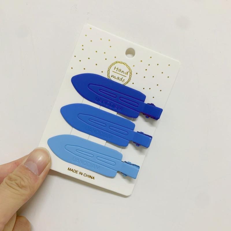 3 Piece Candy Color Hair Clip Set Star Heart Rectangle Snap Barrette for Women Y2K