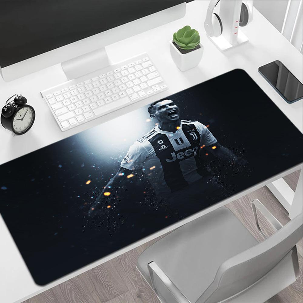Football Player Celebration Large Mouse Pad Keyboard Mat Computer Desk Keyboard Mat Non-Slip Rubber Base Office and Gaming Desk Decoration