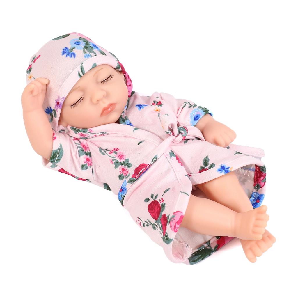 19cm Soft Silicone Doll Baby Girl Doll 3-D Life Like Doll Educational Reborn Collectable Doll Child Parenting Game Toy