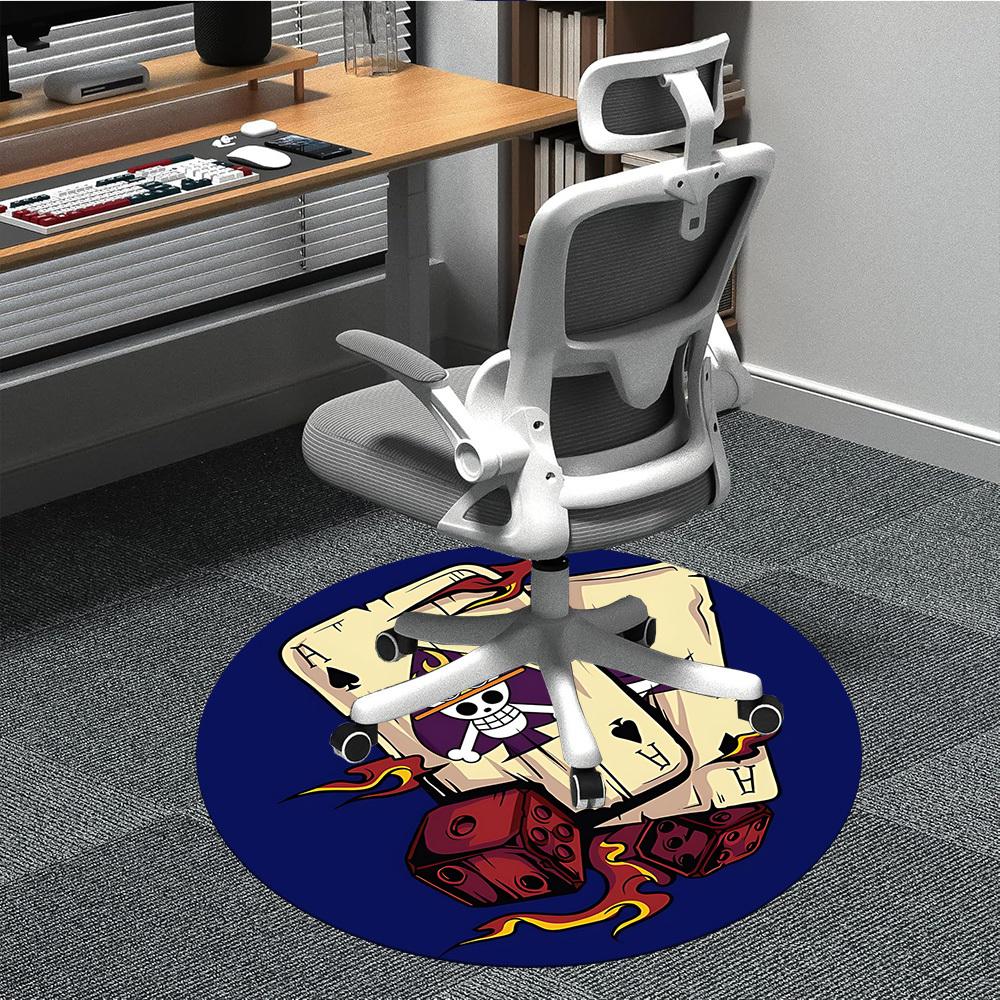 

1pc One Piece Office Round Area Rug, Under Office Chairs Bedroom Living Room Home Decor a1022345 80cm by 80cm