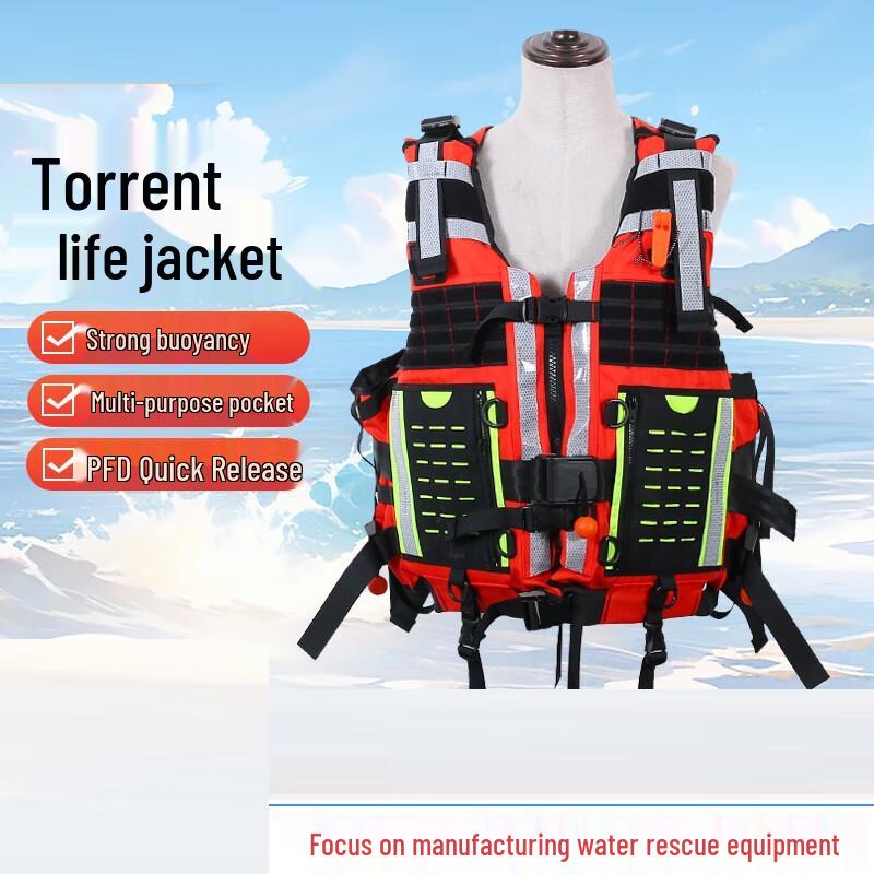 Professional 150N Heavy-Duty Water Rescue Life Vest One Size