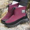 Men's and Women's Large Size Winter Warm Snow Boots Padded Lining Ankle Boots Non-slip Outdoor Shoes Hiking Mountaineering Sports Cotton Shoes
