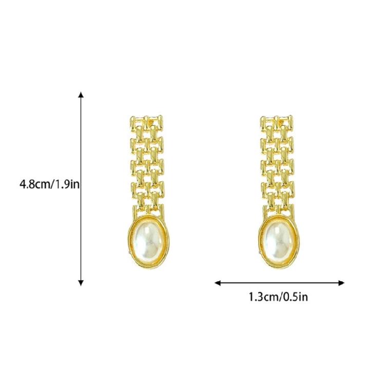 Pearls Earrings Ear Studs Drop Earrings Alloy Texture Piercing Ear Jewelry Statement Style Earrings for Fashion Look