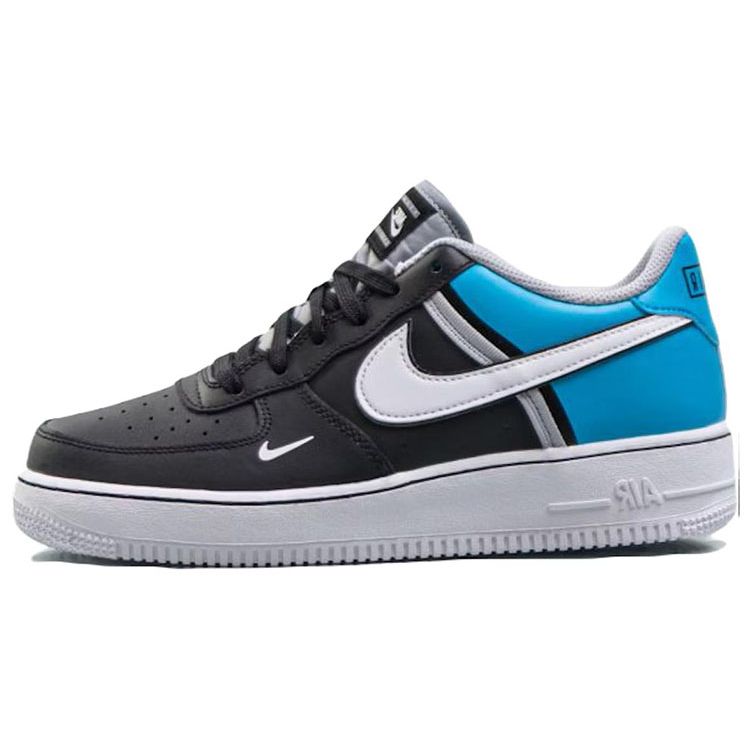 

Nike Air Force 1 LV8 2 GS Black Light Current Blue Детские кроссовки Белый Волк-Серый CI1756-001 36