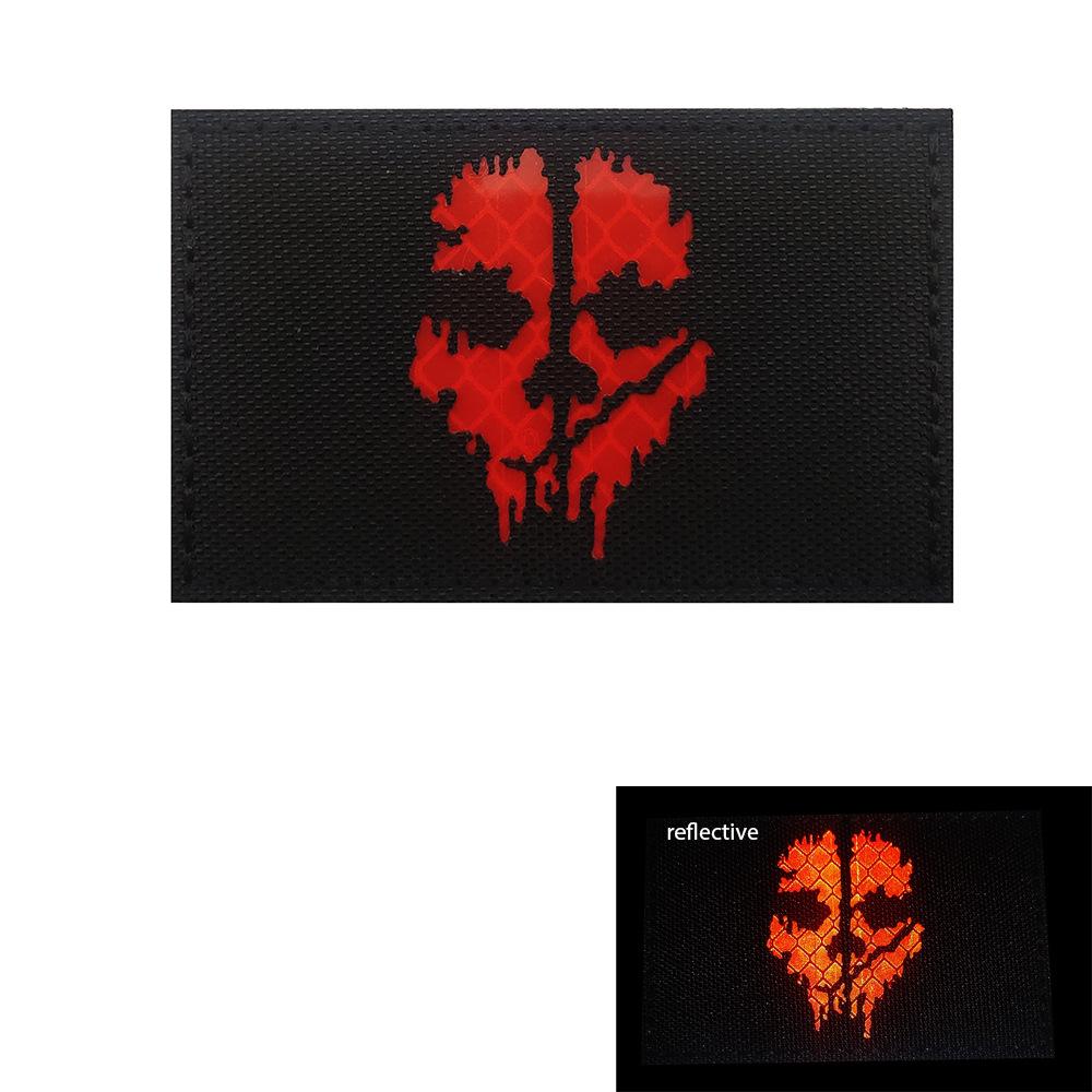 Taifeng Ghost Mask Velcro Embroidered Patches for Call of Duty Morale