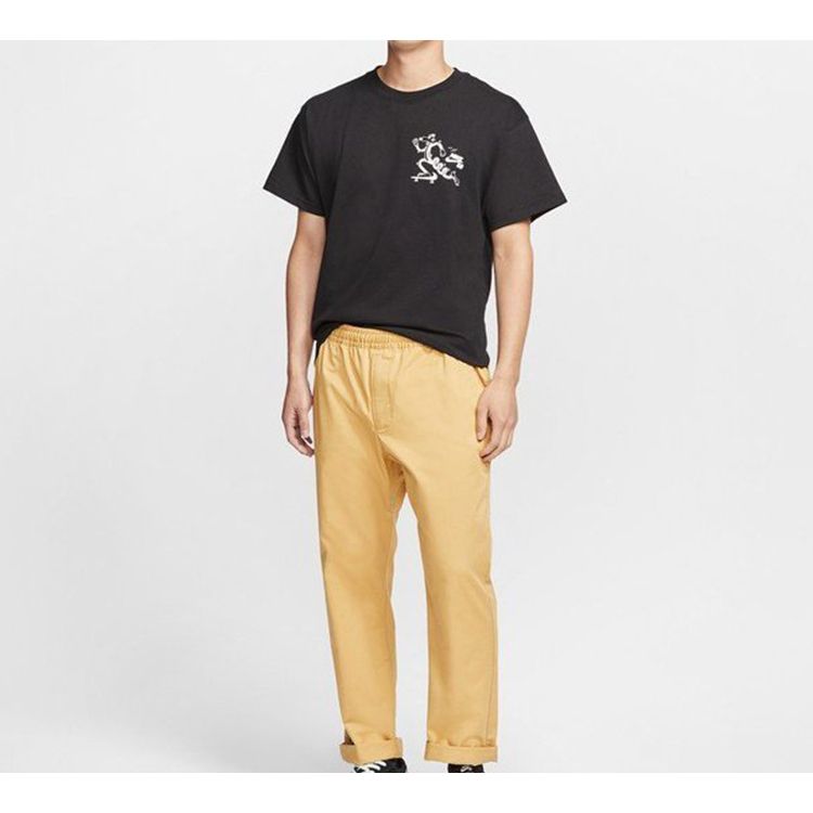 Nike SB Skateboard Short Sleeve T-Shirt With Fun Pattern Men Tops Black CW5407-010