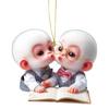Car Pendant Cartoon Pouting Monkey Charm Acrylic Pendant Lightweight 2D Backpack Auto Accessory Car Decoration