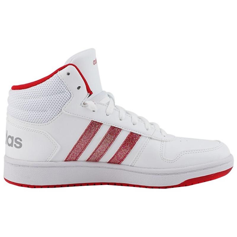 Adidas Hoops 2.0 Mid 'White Red' Women's Sneakers FW5695