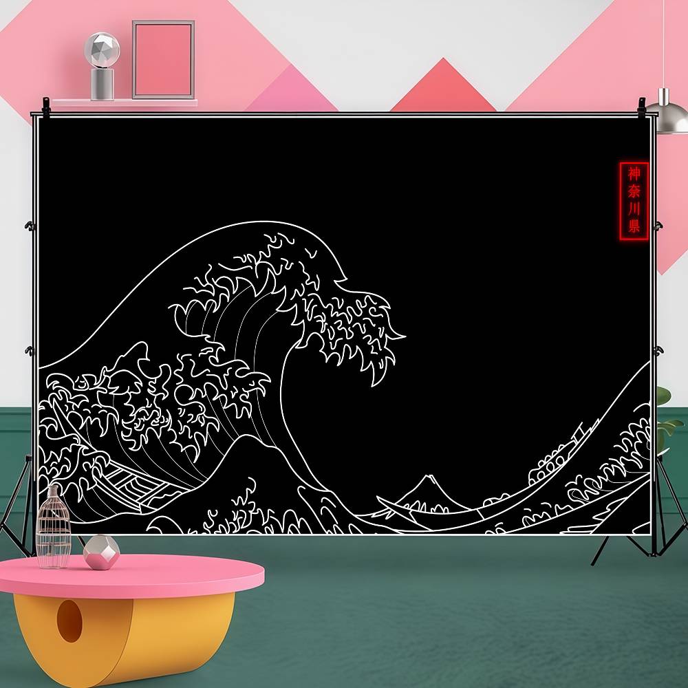 Great Wave Kanagawa Photography Backdrops Photo Wallpaper Background Paper Props For Photo Studio Shoot Product