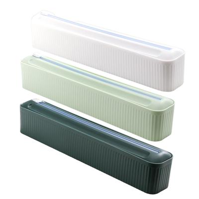 Cling Film Dispenser Wrapping Paper Cutter Home Kitchen Supply Reusable Household Food Wrap Cutter for Household Kitchen Wall