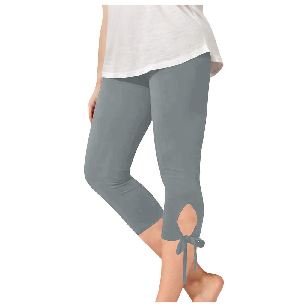 Children's  Fashionable Solid Color Cute Girls Casual Sports Yoga Pants Cropped Pants Leggings