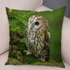 Cute Animal Pillowcase Wild Owl Cushion Cover Decorative Sofa Home Children's Room