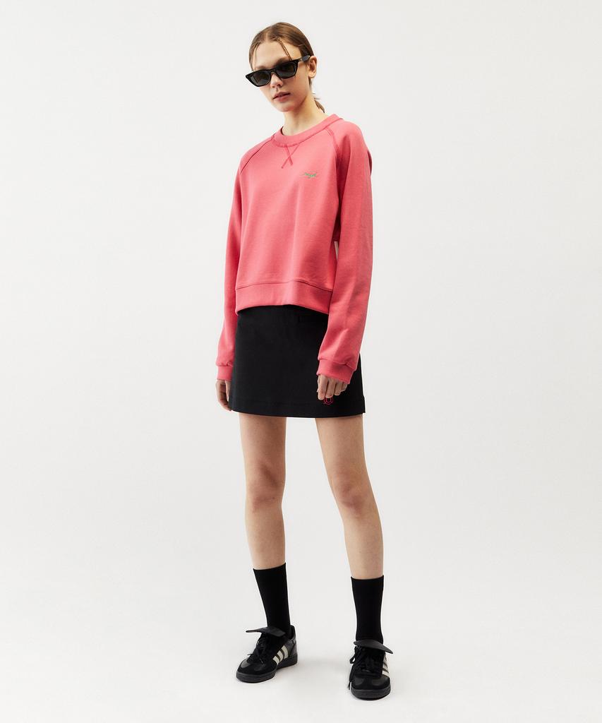 MAYOL Symbol Embroidered Mini Skirt_Black