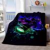 Camera Print Flannel Throw Blanket Reversible Soft All Seasons Photographer Gift