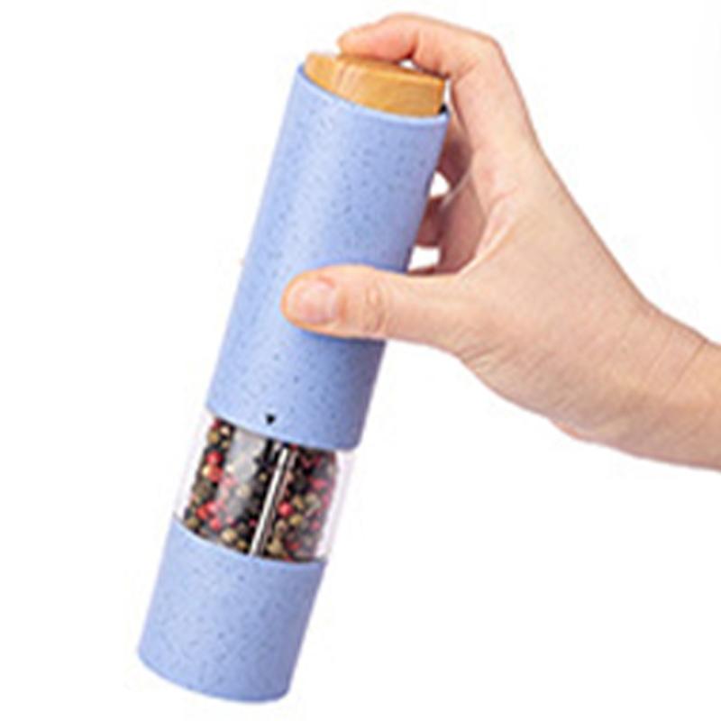 Electric Peppers Mill Battery Power Adjustable Grindings Setting Nonrust Steel Mechanism 4 Color Variants Kitchens