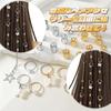 Dorasu Haarperlen, 56-teiliges Set, Haarschmuck zum Flechten, Schmetterling, Herz, Gold und Silber, für Kinder, Hip Hop, Hochzeiten, DIY und Basteln,
