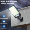 1-6Pcs Outdoor Solar Lights 3 Modes Motion Sensor Solar Waterproof Security Wall Lighting Garden Wall Courtyard Path Lighting